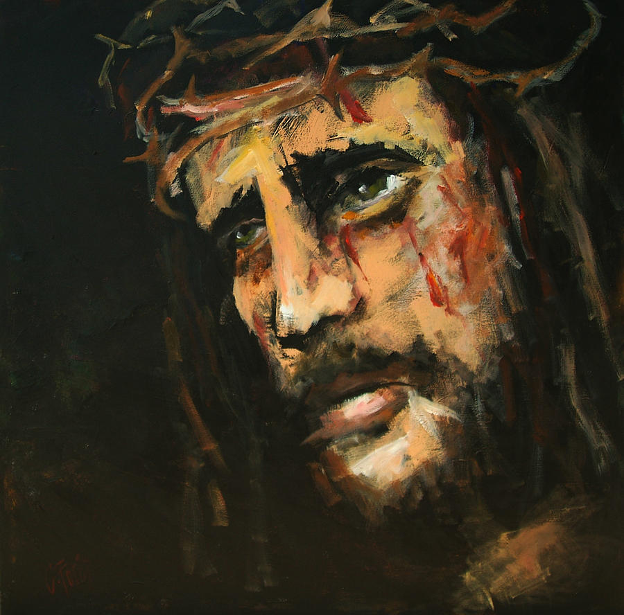 900x888 Crucified Jesus Painting By Carole Foret - Death Of Jesus Painting