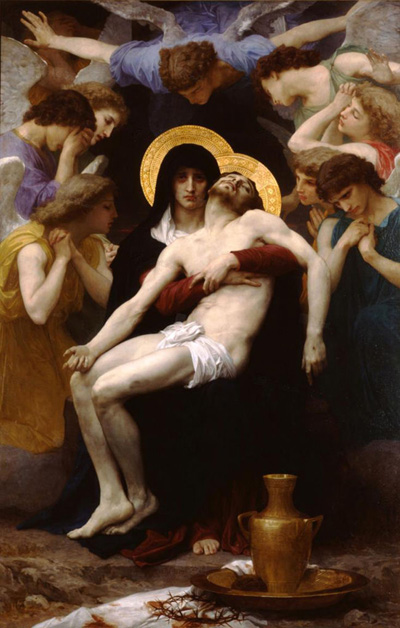 400x628 Bouguereau The Death Of Jesus Madonna With Angels Oil Painting 48 - Death Of Jesus Painting