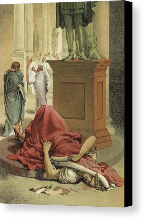 486x740 Death Of Julius Caesar, Rome, 44 Bc Canvas Print Canvas Art By - Death Of Julius Caesar Painting