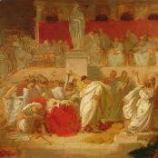 174x174 Death Of Julius Caesar (100 44 Bc) Vincenzo Camuccini Reproduction - Death Of Julius Caesar Painting
