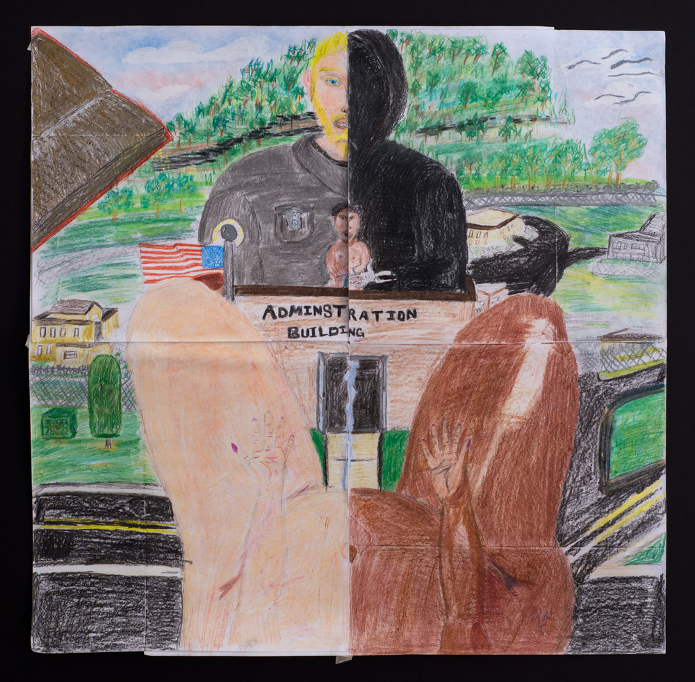 1000x982 Inmate Art Windows On Death Row - Death Of Manuel Painting