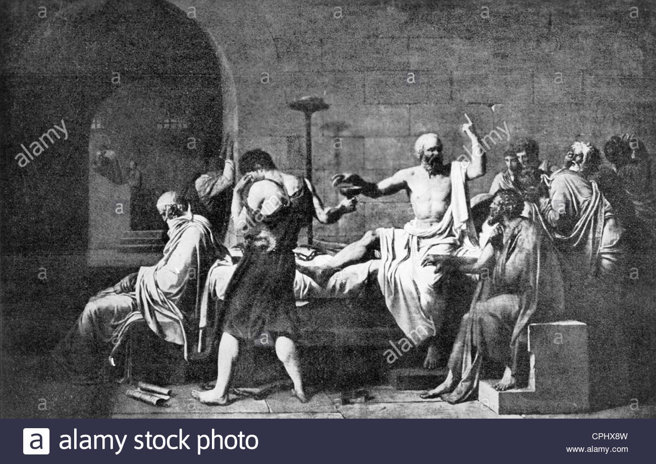 1300x920 Painting By Jacques Louis David - Death Of Socrates Painting