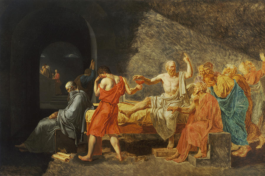 900x599 The Death Of Socrates Painting By Louis David - Death Of Socrates Painting