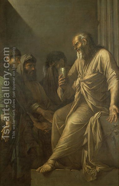 383x600 The Death Of Socrates Salvator Rosa Reproduction 1st Art Gallery - Death Of Socrates Painting