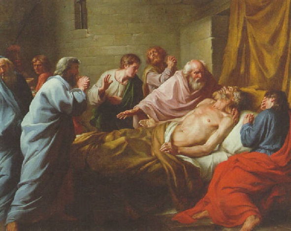591x470 The Death Of Socrates By Jean On Artnet - Death Of Socrates Painting