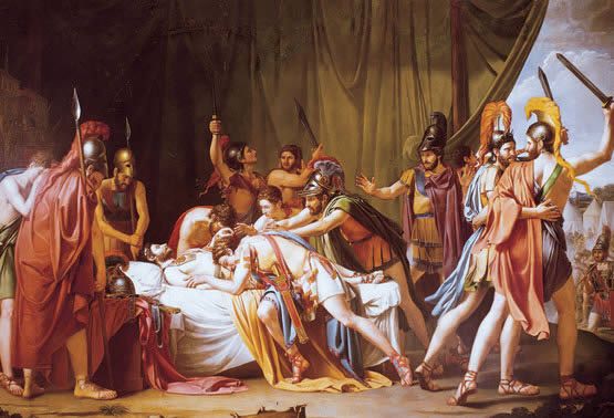 555x378 Muerte De Viriato Jose Madrazo - Death Of Viriathus Painting