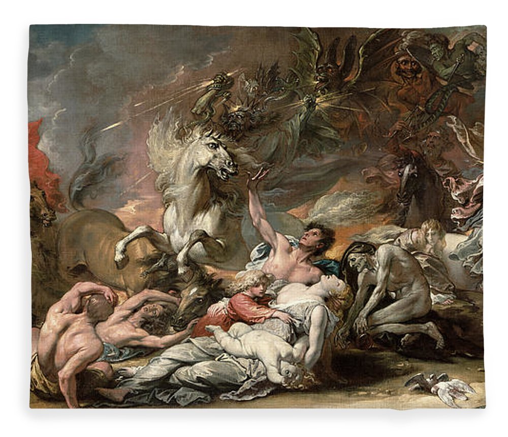 1000x860 Death On The Pale Horse Fleece Blanket For Sale By Benjamin West - Death On A Pale Horse Painting