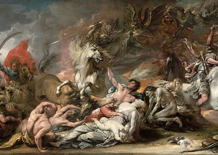 700x500 Death On The Pale Horse Greeting Card For Sale By Benjamin West - Death On A Pale Horse Painting