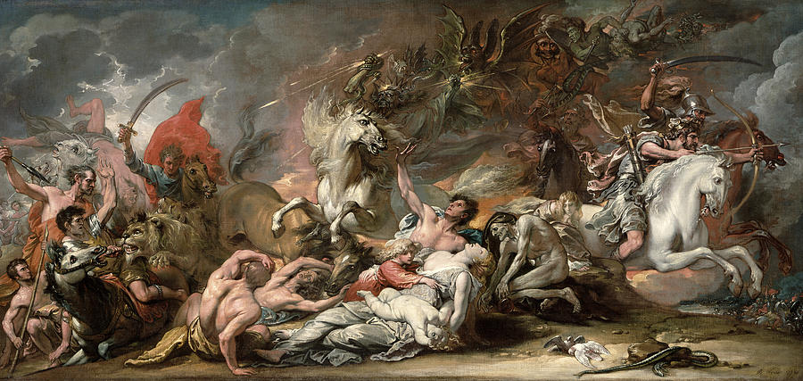 900x427 Death On The Pale Horse Painting By Benjamin West - Death On A Pale Horse Painting