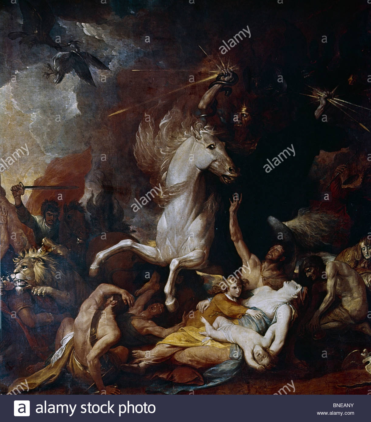 1221x1390 Death On A Pale Horse, Benjamin West, (1738 1820american Stock - Death On A Pale Horse Painting