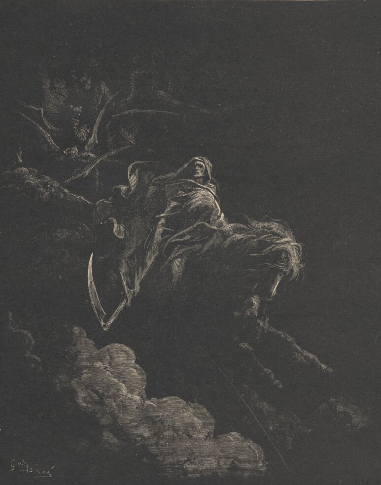 773x984 Gustave Death On The Pale Horse - Death On A Pale Horse Painting