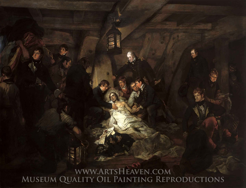 820x626 Reproduction Painting Arthur William Devis The Death Of Nelson, 21 - Death Painting