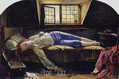 400x267 The Death Of Chatterton Henry Wallis Painting Reproduction - Death Painting