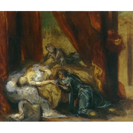 458x458 The Death Of Desdemona 1858 By Delacroix Art Gallery Oil - Death Painting