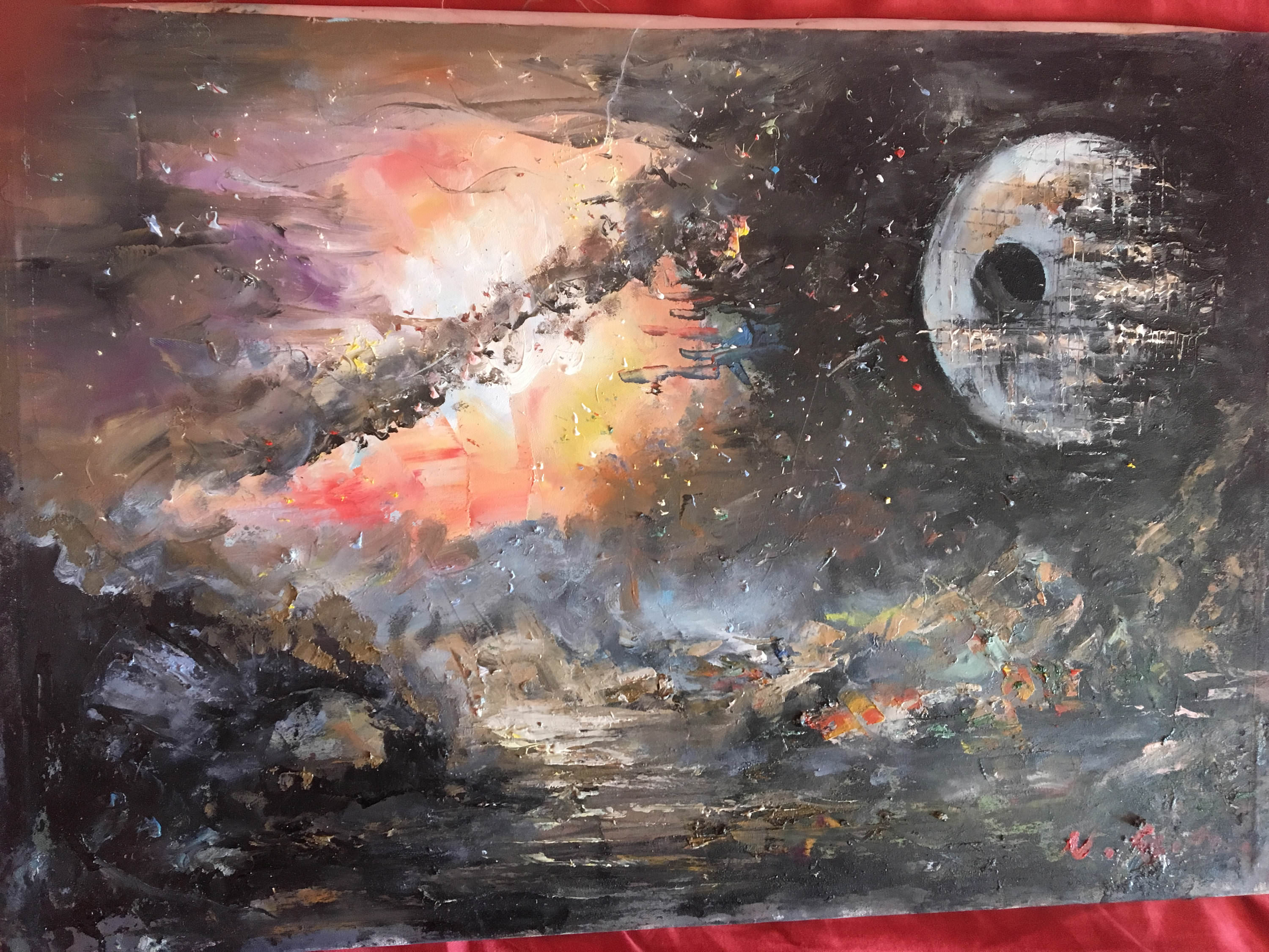3000x2250 Death Star Oil Painting By Me. - Death Star Painting