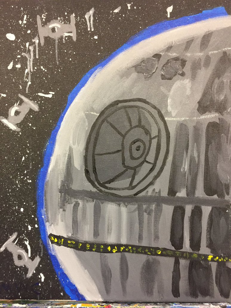 774x1032 Death Star Painting By Simpsonsfanatic33 - Death Star Painting