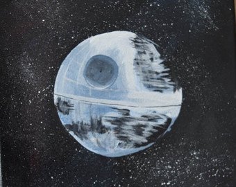 340x270 Death Star Painting Etsy - Death Star Painting