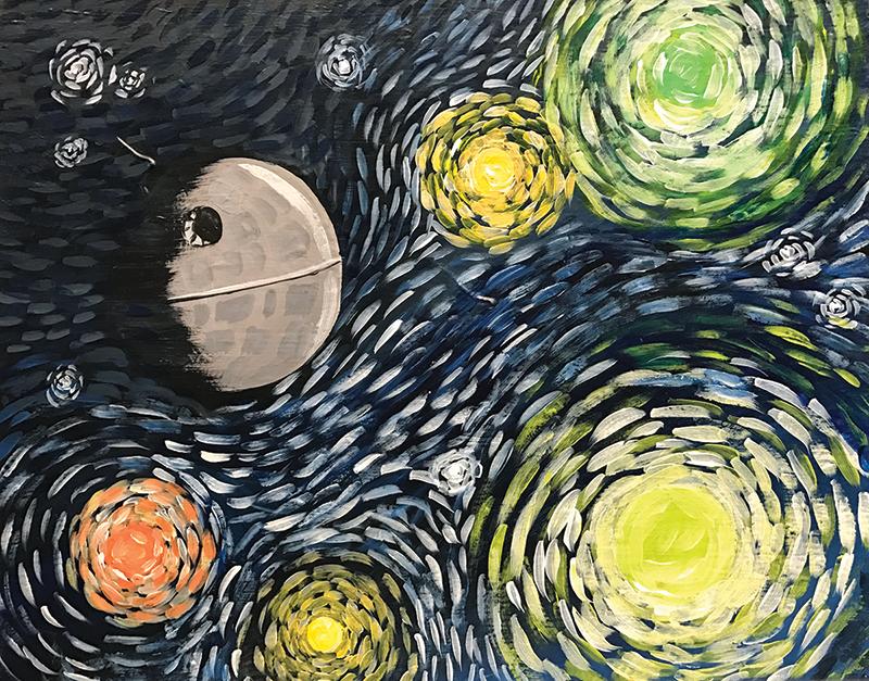 800x627 All Ages Painting - Death Star Painting