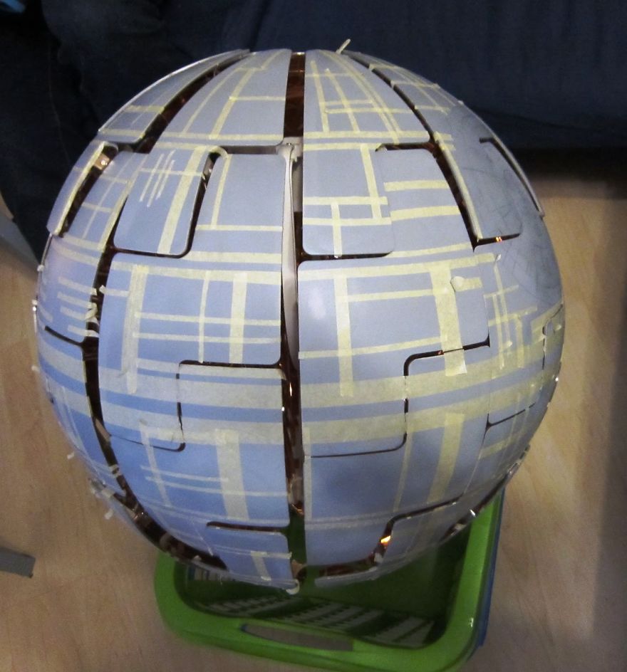 880x944 I Turned Ikea Lamp Into A Death Star Bored Panda - Death Star Painting