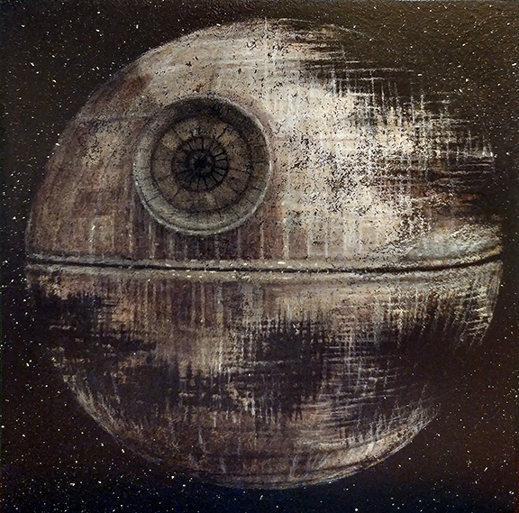 576x569 Baby Death Star Painting 6 X 6! - Death Star Painting