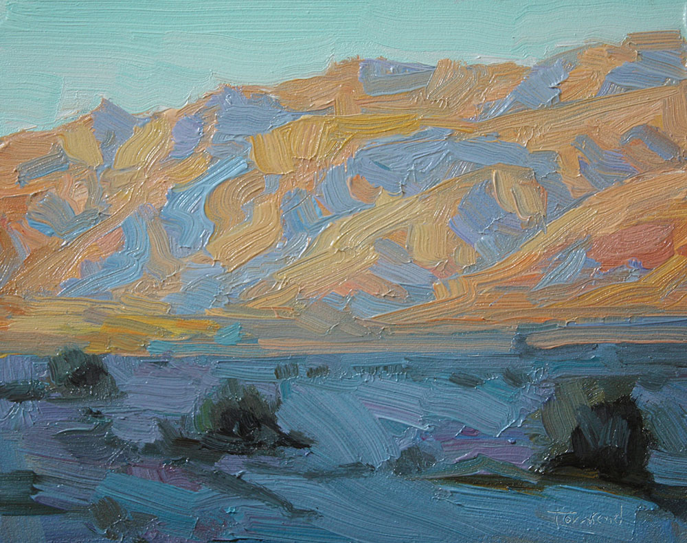 1000x791 Kathryn Townsend Painting Studio Death Valley Last Light - Death Valley Painting