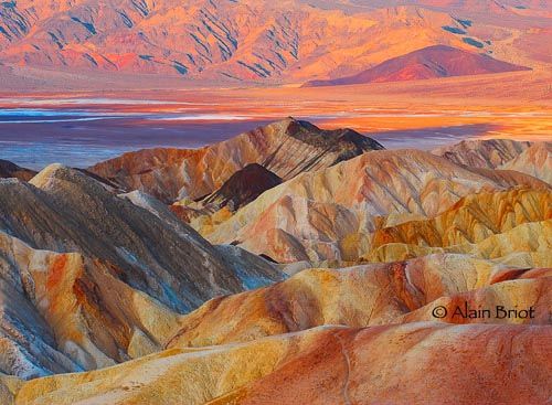 500x367 Zabriskie Point, Death Valley National Park Water, Sky, Earth - Death Valley Painting