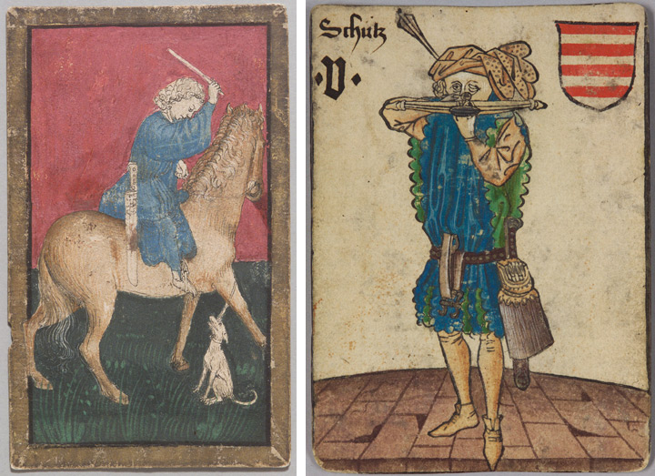 720x523 Hunt And House Depictions Of Medieval Life In German Playing - Deck Of Cards Painting