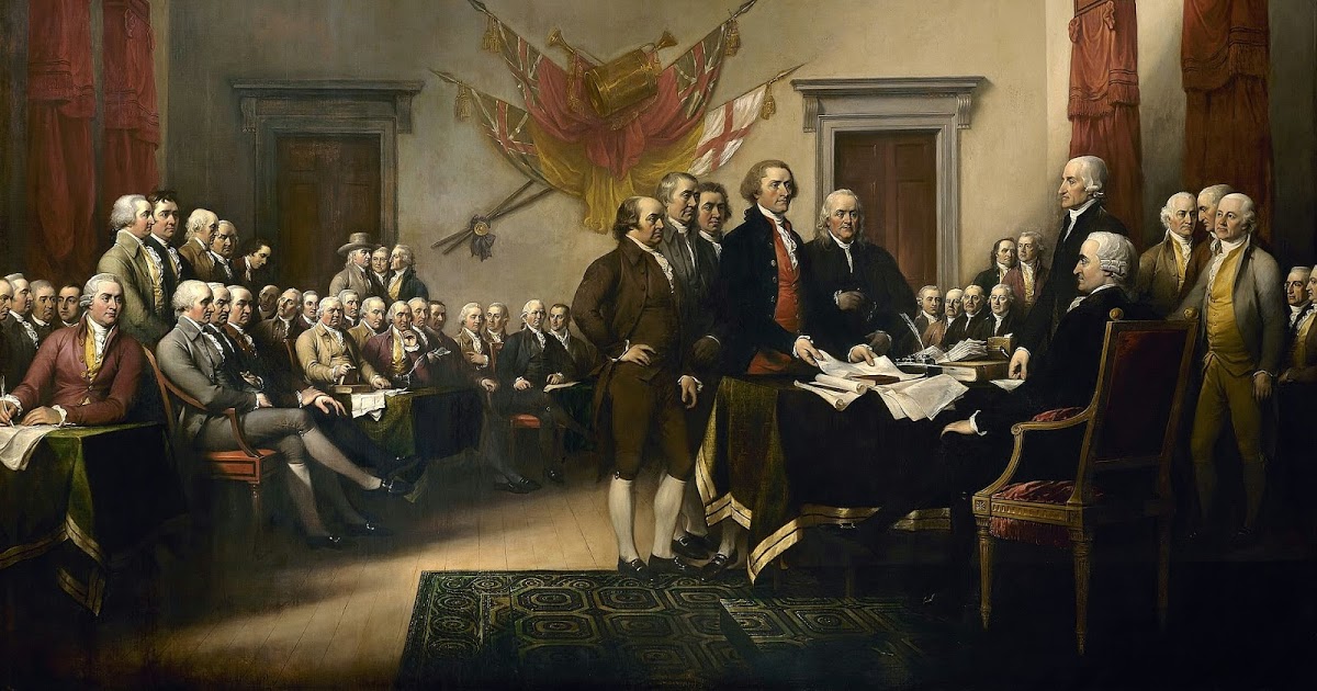 1200x630 Finding Count St.germain Signing The Declaration - Declaration Of Independence Painting