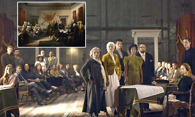 636x382 Multicultural Descendants Of Founding Fathers Come Together To Re - Declaration Of Independence Painting