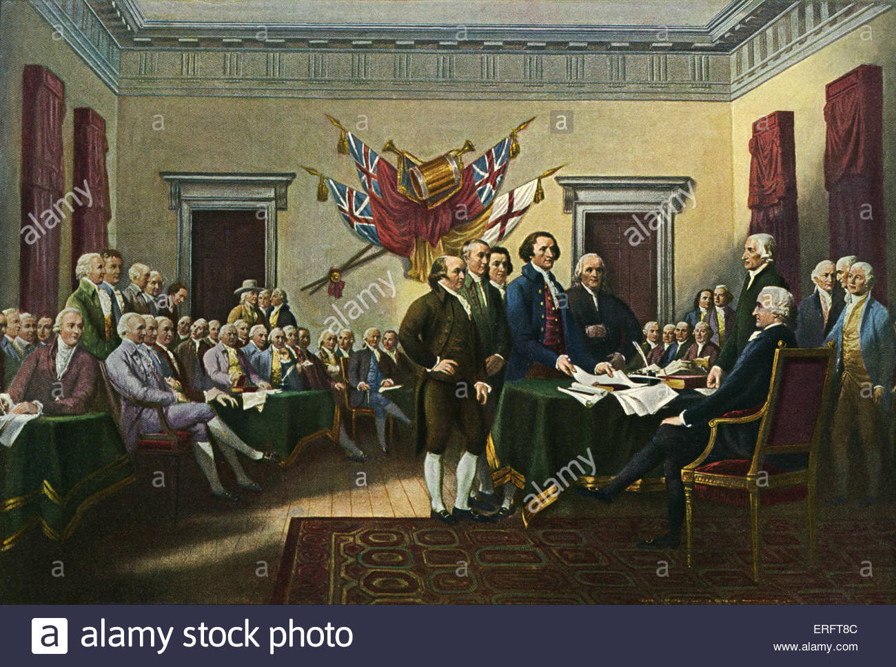 1300x967 Signing The (American) Declaration Of Independence, 28th June 1776 - Declaration Of Independence Painting