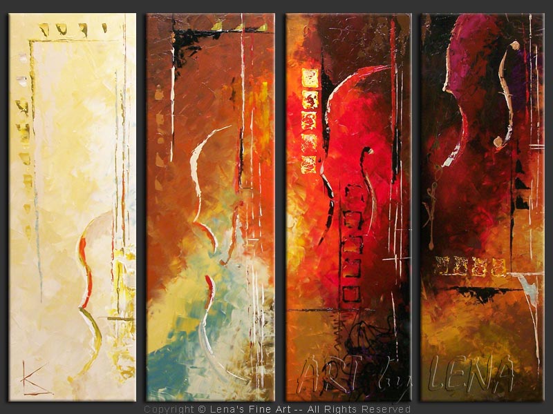 800x600 Art Deco Quartet Art By Lena - Deco Painting