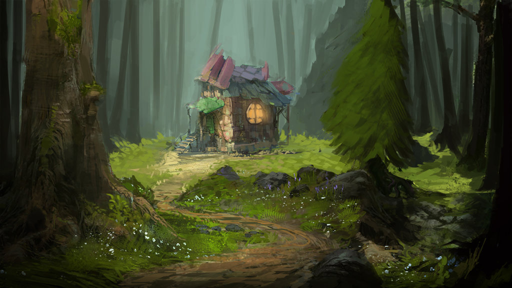 1024x576 Deep Forest By Ericoscarj - Deep Forest Painting