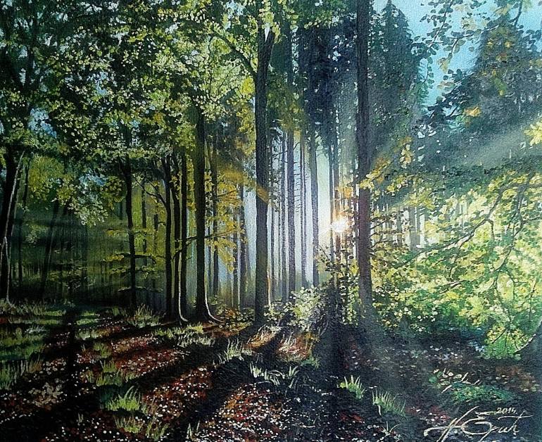 770x628 Saatchi Art Deep Forest Painting By Natalija Eric - Deep Forest Painting