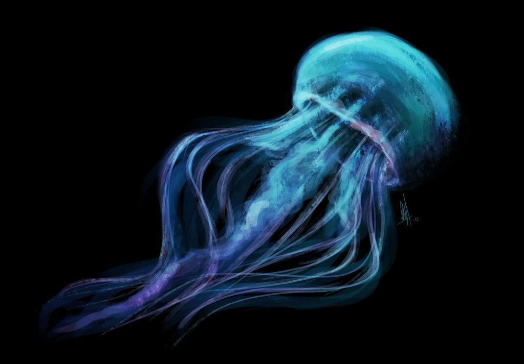 1024x713 Deep Sea By Charlotvanh - Deep Ocean Painting