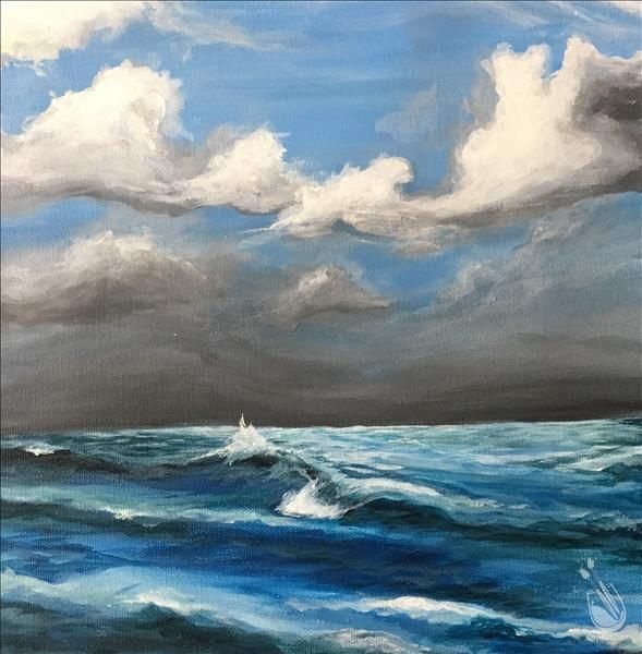 589x600 How To Paint Deep Ocean Blue (12x12) Painting - Deep Ocean Painting