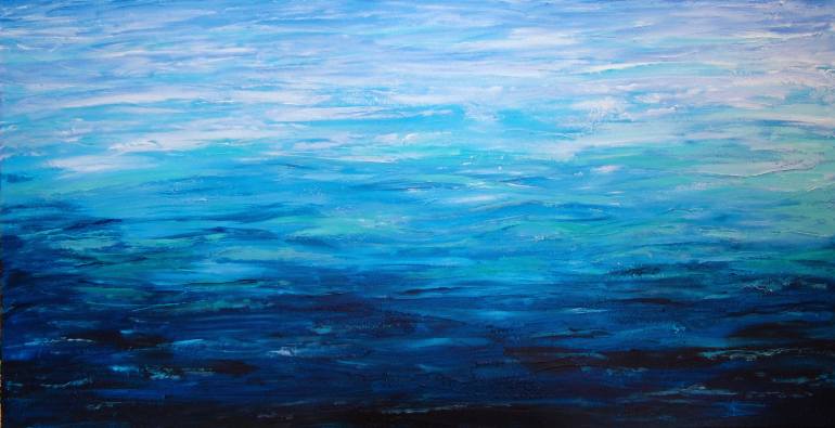 770x395 Saatchi Art Abstract Seascape Painting - Deep Ocean Painting