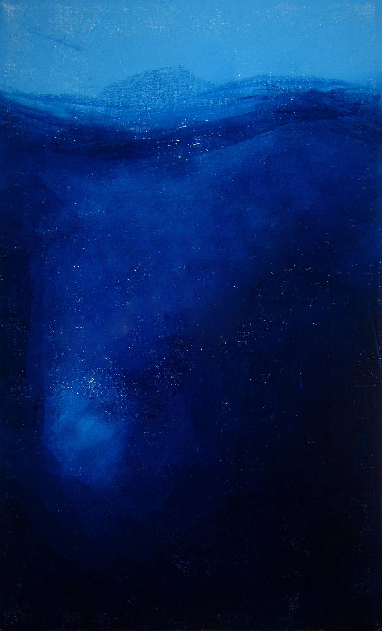 770x1271 Saatchi Art Light In Deep Ocean Painting By Daniel Havel - Deep Ocean Painting