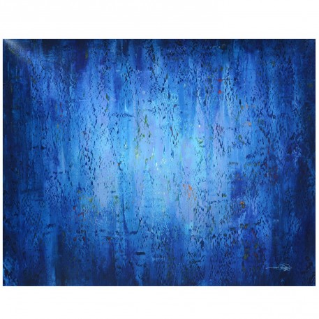 457x457 Blue Abstract Print Deep Sea Artwork Orchid - Deep Ocean Painting