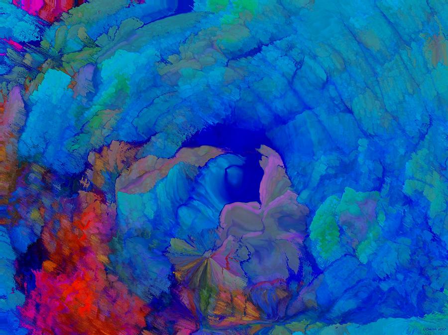 900x673 Deep Ocean Scene 2 Painting By Lynda K Cole Smith - Deep Ocean Painting