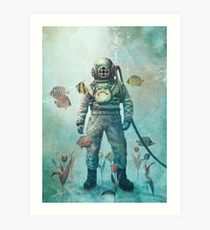 210x230 Deep Sea Diver Art Prints Redbubble - Deep Sea Diver Painting