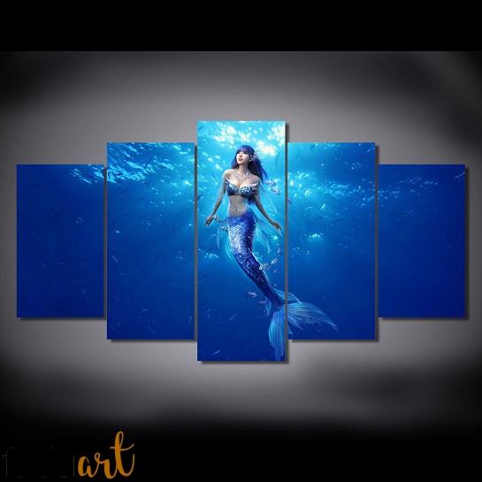 545x545 Deep Sea Mermaid Painting Wall Art Fadu Art - Deep Sea Painting