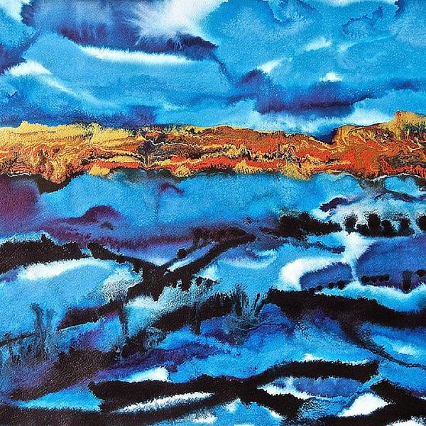 600x600 Abstract Mixed Media Painting For Sale By London Artist Vera - Deep Sea Painting