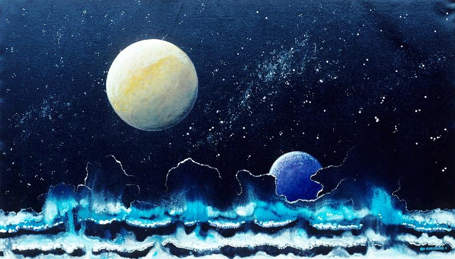 900x512 The Caress Of Deep Space Painting By Lee Pantas - Deep Space Painting