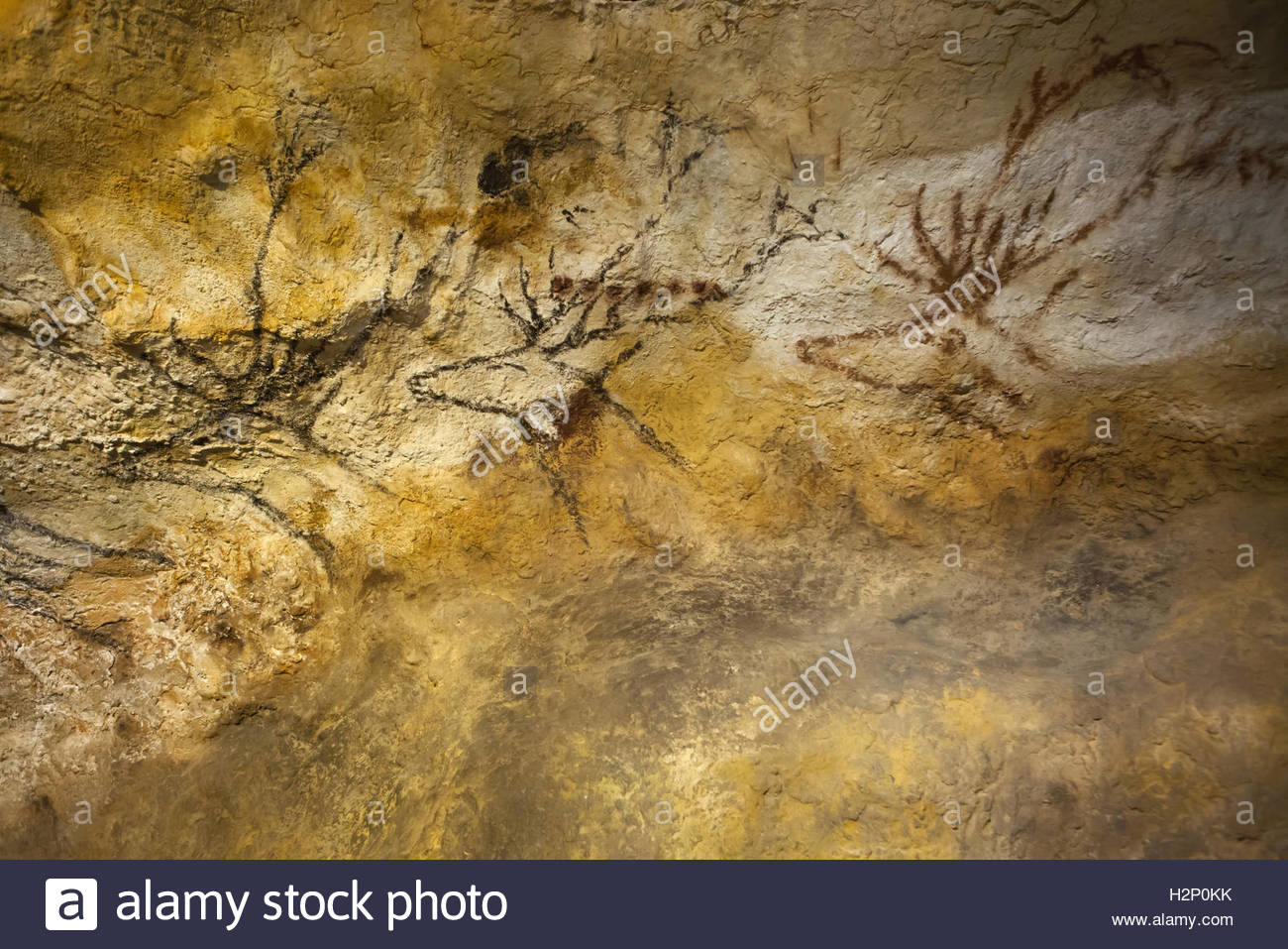 1300x957 Frieze Of Swimming Deer. Replica Of The Palaeolithic Cave Painting - Deer Cave Painting