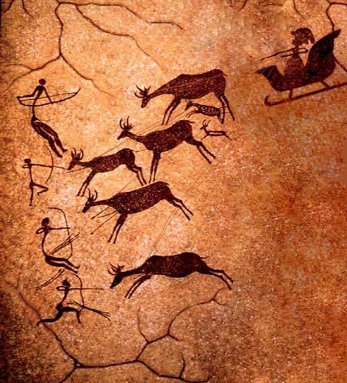500x551 5 Cave Artartists - Deer Cave Painting