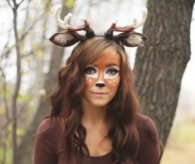 650x546 Deer Face Paint Futuristic Likeness Makeup And Costume - Deer Face Painting