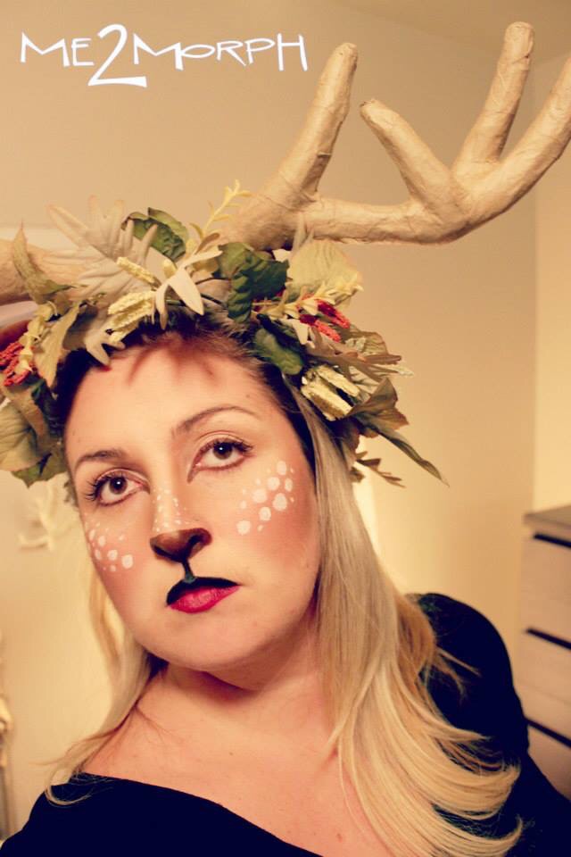 640x960 Halloween Makeup And Face Painting - Deer Face Painting