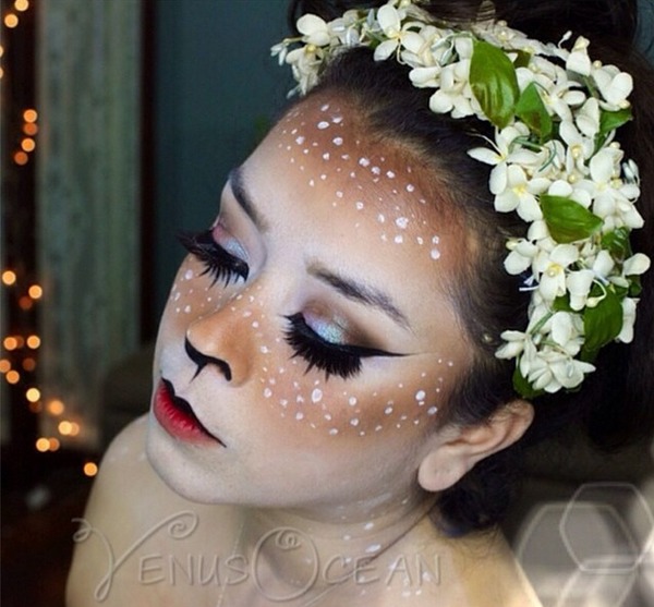 600x557 Deer Face Paint Makeup Face Painting - Deer Face Painting