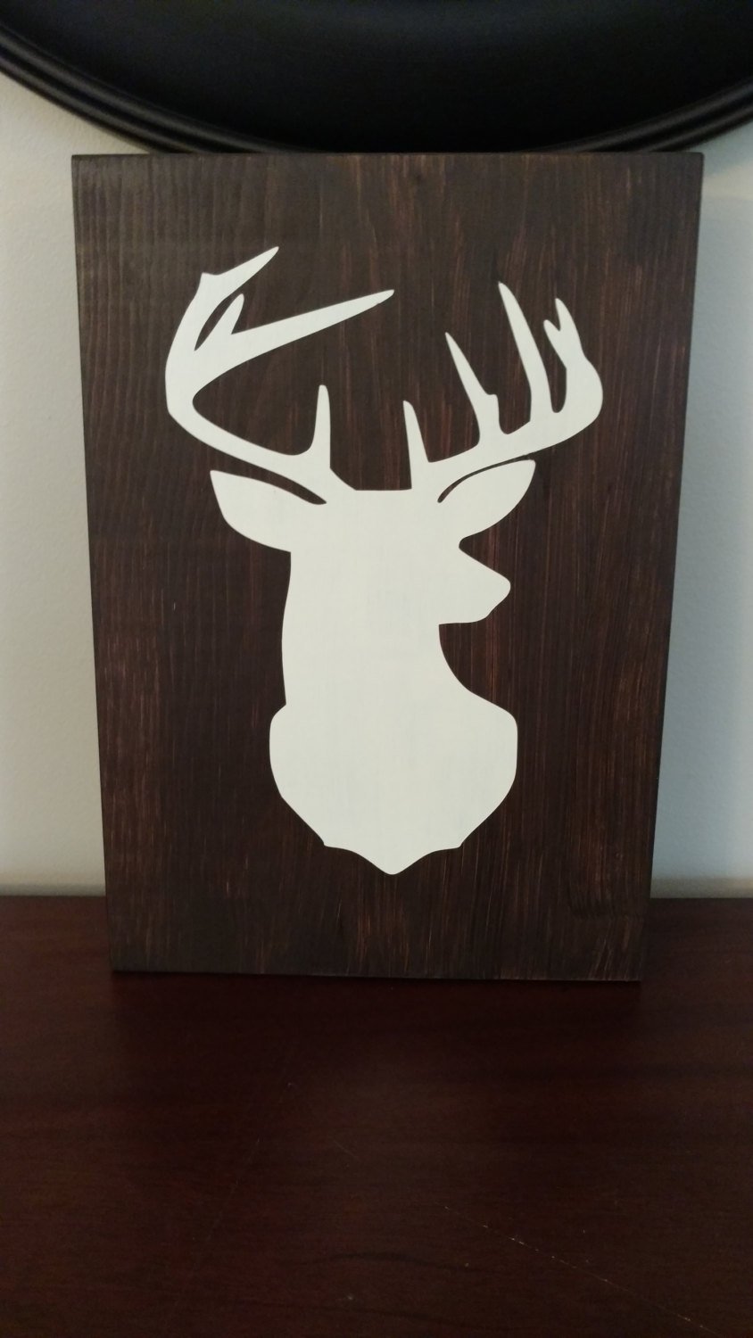 844x1500 Deer Head Silhouette Hand Painted.wall Art.man Cave Wall Art.wood - Deer Head Silhouette Painting