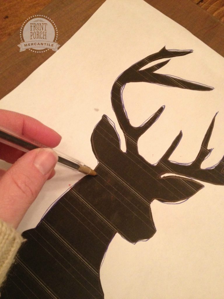 Deer Head Silhouette Painting At Paintingvalley Com Explore